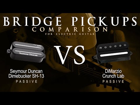 Seymour Duncan DIMEBUCKER SH-13 vs DiMarzio CRUNCH LAB - Bridge Guitar Pickup Comparison Tone Demo