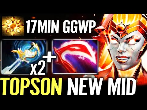 🔥 TOPSON Dawnbreaker NEW MID HERO — Echo Sabres + Desolator 17min GGWP 100% Dominate Dota 2 Pro