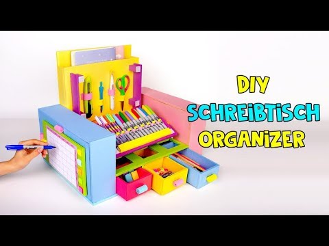 DIY Organizer aus Pappe für all deine Schreibwaren!