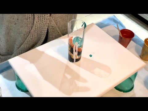 Elektrisierendes Aqua – Neuer Gießbecher – Zerstörter Straight Pour – Acryl-Gieß