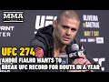 André Fialho Already Has UFC 275 Fight Booked, Wants To Break Record For Bouts In A Year | UFC 274