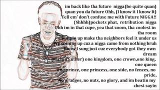 Rich Homie Quan - "A Nigga" (Future Diss) Lyrics On Screen