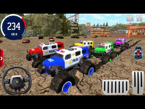 Juegos De Carros - Off-Road Impossible US Police Monster Truck Driving #1 - Android GamePlay [FHD]