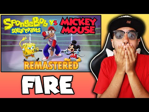 Spongebob vs Mickey Mouse Remastered - Cartoon Beatbox Battles (Verbalase) | Reaction!