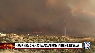 Fast-moving wildfire threatens Reno, Nevada, as shifting winds force thousands to evacuate