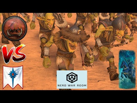 Gobbos making these High Elves sweat | Greenskins vs High Elves - Warhammer 3 Domination