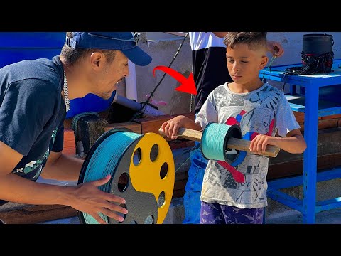 I wrapped 3,000 yards of Chilean fishing line around Junior's head and he got furious!!!