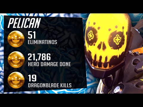 Pelican Pro Korean Genji - 51 elims! [ Overwatch Season 35 Top 500 ]