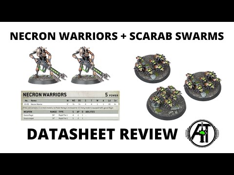 Necron Warriors + Canoptek Scarab Swarms - Datasheet and Rules Review from the Indomitus Box