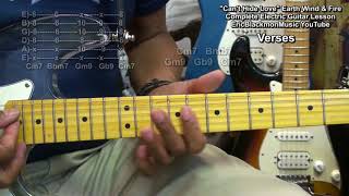 CAN&#39;T HIDE LOVE Earth Wind &amp; Fire Guitar Lesson COMPLETE  How To Play Tutorial Chord TABS