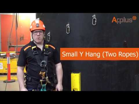 IRATA Applus Rope Access Training - 'Y' HANG (This knot has been tied from the centre of the rope)