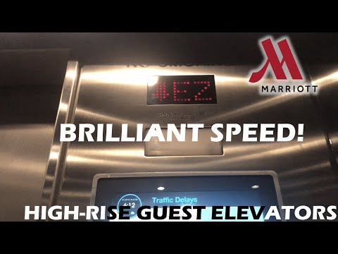 Insanely Fast Otis High-Rise Traction Elevators - Marriott Hotel Magnificent Mile in Chicago, IL