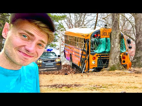 $10,000 School Bus CRASHED At My House...