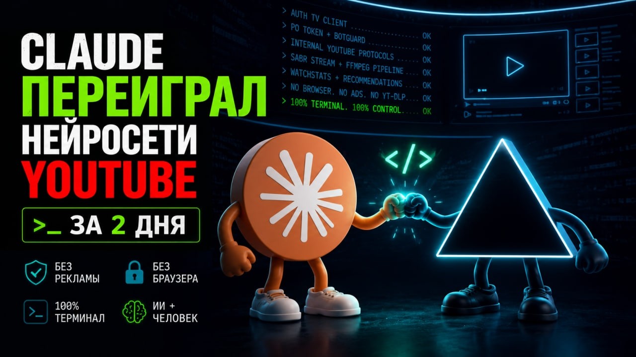 Claude переиграл нейросети YouTube за 2 дня