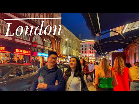 London nightlife | Walking in West End | 4K