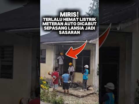 Terlalu Hemat Listrik Malah Meteran Di Cabut, Sepasang Lansia Malah Jadi Korban #shorts