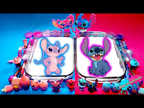 Mezclando Stitch VS Angel en Slime  - Supermanualidades