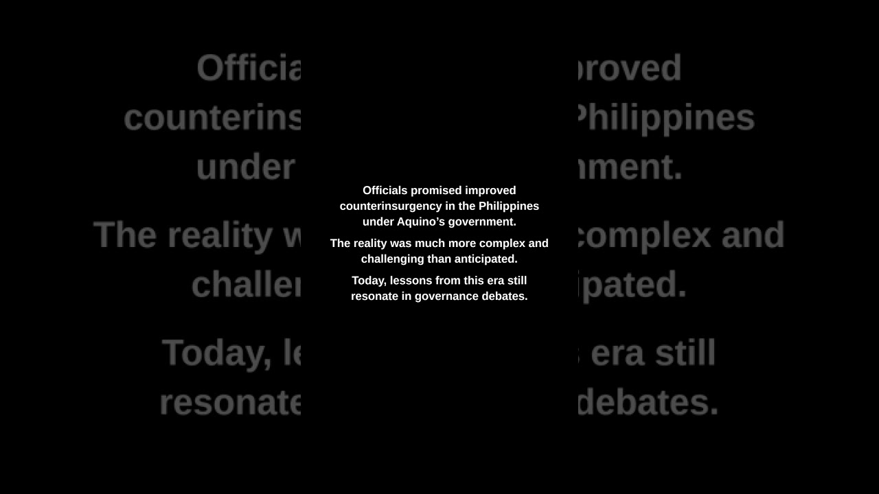 Officials promised improved counterinsurgency in the Philippines under Aquino's government.