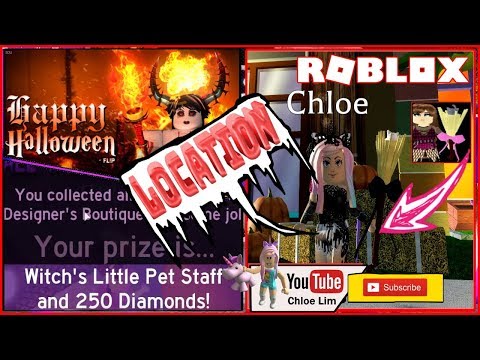 Roblox Gameplay Royale High Halloween Event Fl P Homestore All Candy Location Witch S Little Pet Staff Steemit - roblox new event halloween
