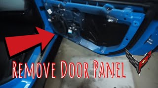Door panel and speaker grill removal Corvette C8