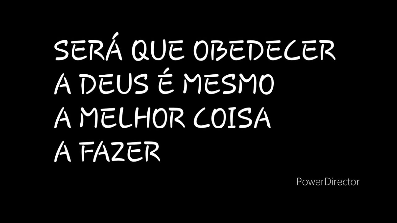 DISCURSO: SERÁ QUE OBEDECER A DEUS É MESMO A MELHOR COISA A FAZER?
