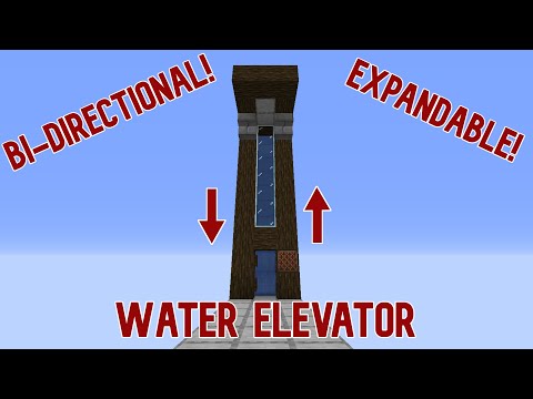 Minecraft Redstone Tutorial: Simple Water Elevator for 1.16 (Two-way and Expandable!)