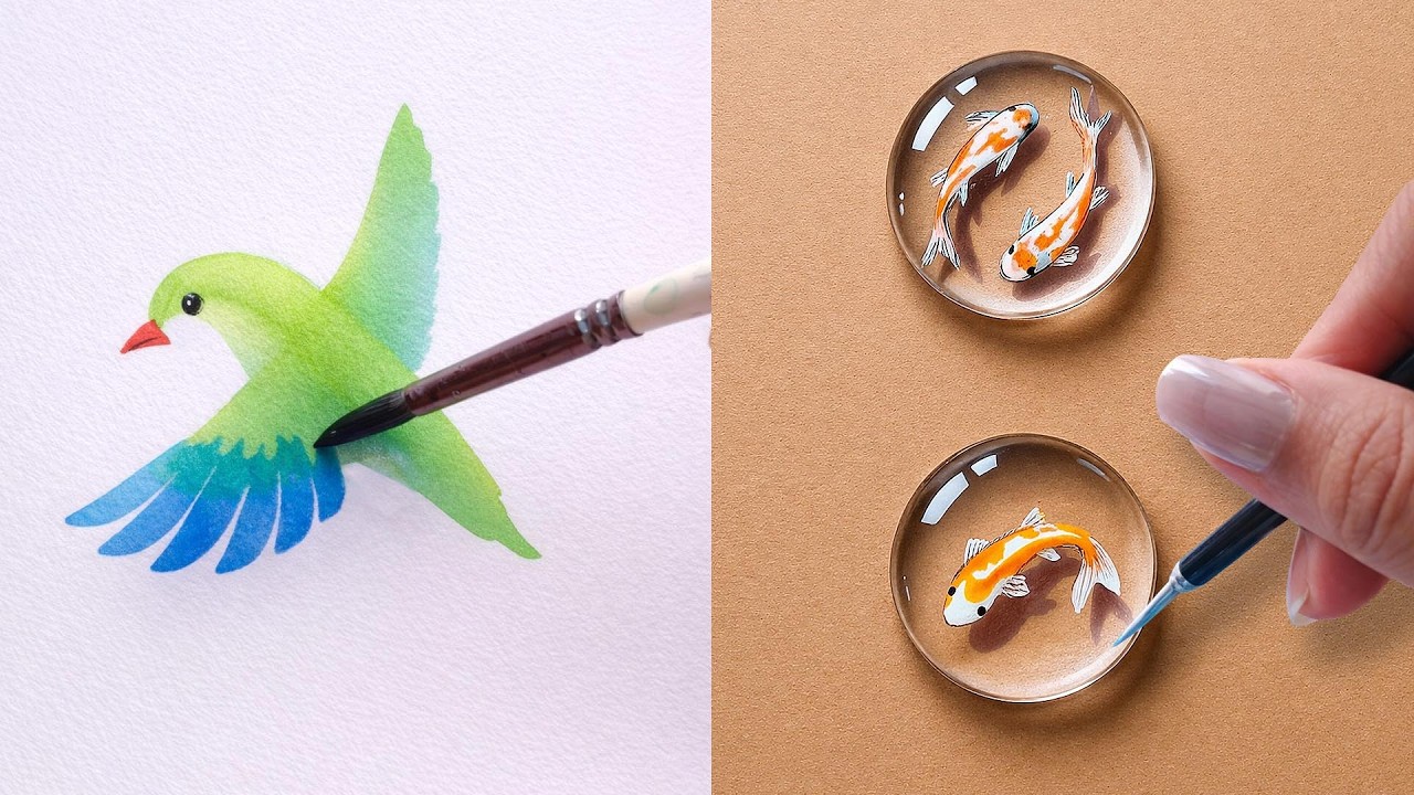 10 Art Hacks When You’re Bored || Art Ideas || painting for Beginners