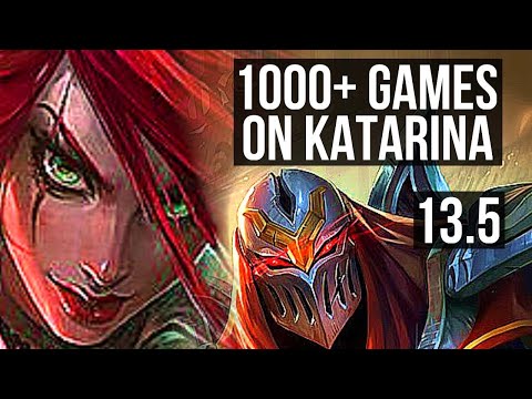 KATARINA vs ZED (MID) | 8/0/3, 1.8M mastery, 1000+ games, Legendary | KR Master | 13.5