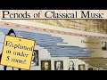 The periods of classical music in less than 5 minutes, from Renaissance to Modern