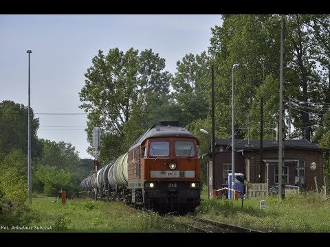 [BR232]Czerwona Ludmiła MEG z pociągiem Forst - Żary.