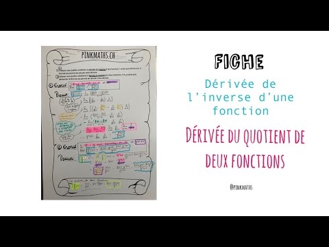 Démonstration de la dérivée de l’inverse d’une fonction et du quotient de deux fonctions
