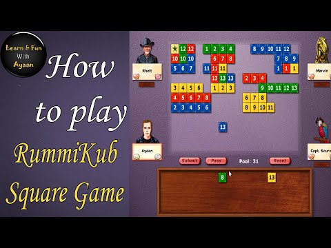 How to play RummiKub Square Game - Learn and Fun with Ayaan