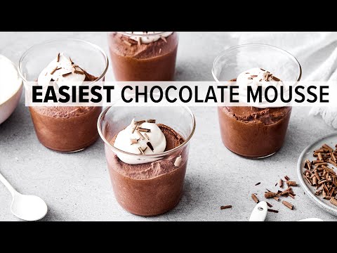 EASY CHOCOLATE MOUSSE (No Eggs, No Baking!)