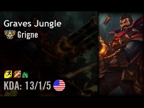 Graves Jungle vs Rengar - Grigne - NA Challenger Patch 6.14