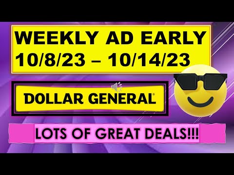 DOLLAR GENERAL WEEKLY AD EARLY 10/8/23 - 10/14/23