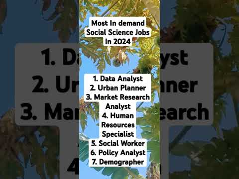 MOST IN DEMAND SOCIAL SCIENCE JOBS IN 2024 #socialscience #socialsciencejobs #jobs