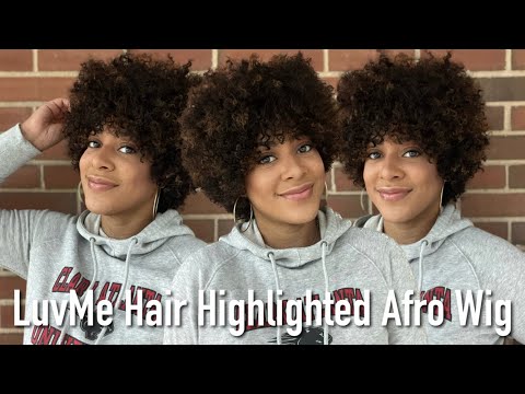 LuvMe Hair Highlighted Afro Curly Wig | Short Natural...