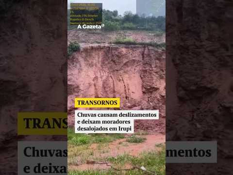 Irupi registra deslizamentos e queda de ponte após fortes chuvas #shorts #noticias