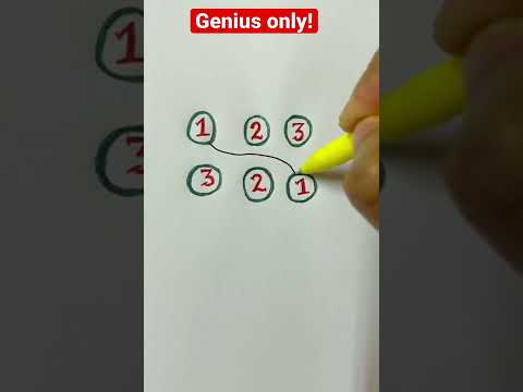 Only for a Genius! Connect 1 to 1, 2 to 2 & 3 to 3 without crossing the lines! #math #youtube