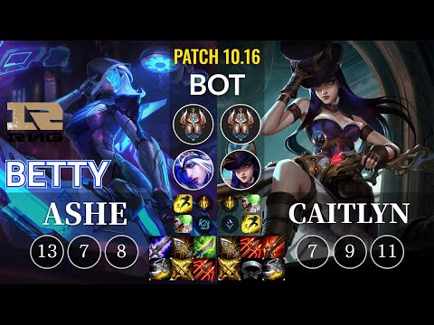 RNG Betty Ashe vs Caitlyn Bot - KR Patch 10.16