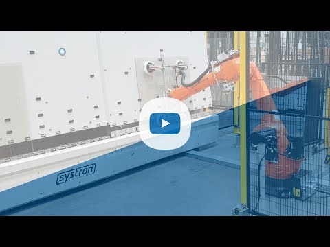 Robot Loading of systron esX Glass Seaming & Grinding Machine