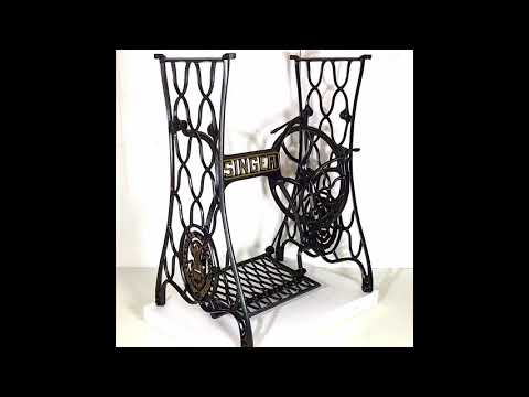 1920s refurbished singer sewing machine treadle table cast i...