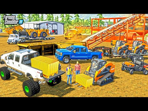 I MADE $10,000,000 GOLD MINING! (BUYING NEW SKID STEERS, TRUCKS & WHEEL LOADERS!) | FS22