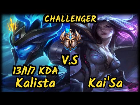 Theusma (KALISTA) vs KAI'SA - 13/1/7 KDA BOTTOM ADC CHALLENGER GAMEPLAY - BR