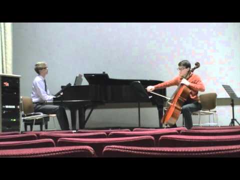Eric Gratta cello and Christian Clark piano, performing Chants Russes