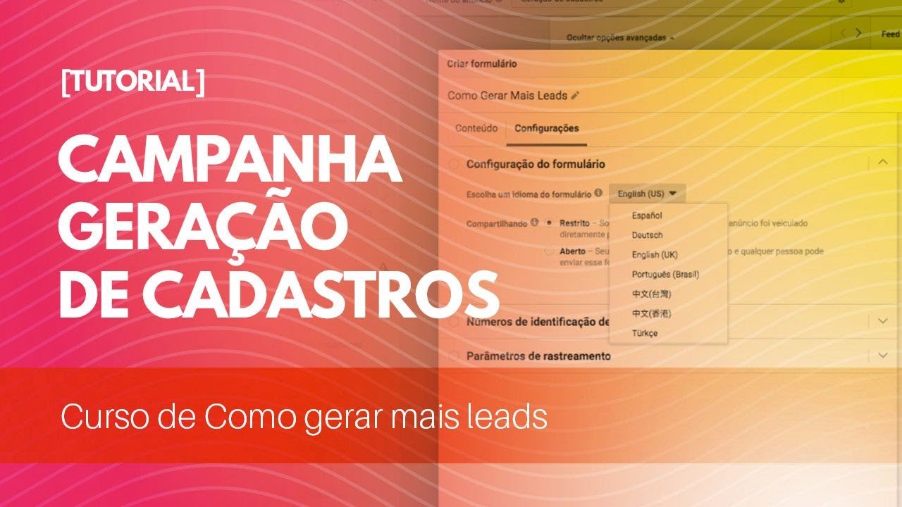 Campanha de Geração de Cadastros no Facebook Ads passo a passo! 👣