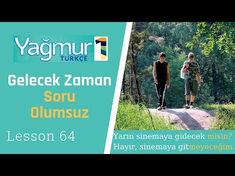 Learn Turkish Lesson 64, Gelecek Zaman Olumsuz ve Soru, Future Tense Negative and Question