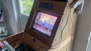 Mutation nation from snk playing on Sega dreamcast.