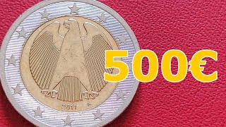 RARE COIN ERROR !! German 2 euro coin with Rotated