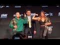 Angela Lee vs. Jing Nan Xiong ONE Championship: A New Era Press Conference Staredown- MMA Fighting